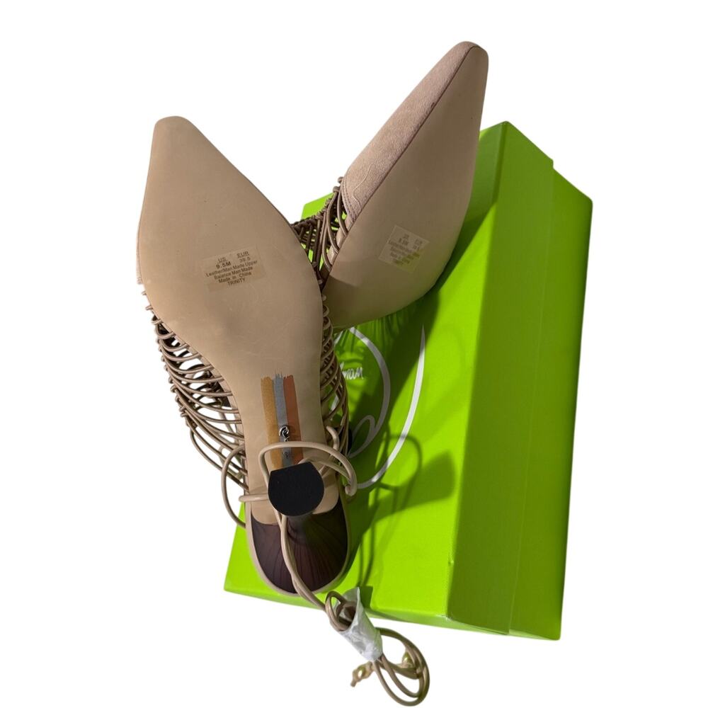 Sam Edelman Trinity Sesame Suede Woven Lace-Up 9.5 NWTB - Picture 10 of 11